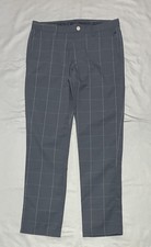 Bonobos Maide Golf Pants Mens 32x30 Gray Check Slim Fit Performance Polyester