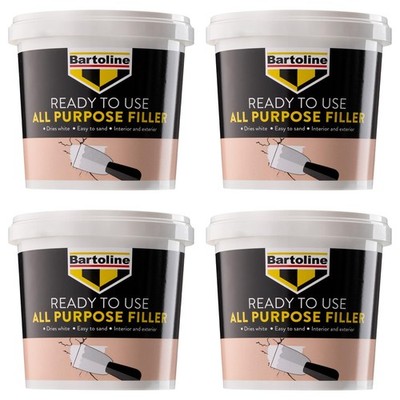4x Bartoline Allzweck Fertigmischung Spachtel Putz Holz Ziegel Stein Reparatur 2,5 kg
