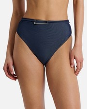 Onia Women's Blue Swimwear Lined Clara Stretch Bikini Bottom Size S