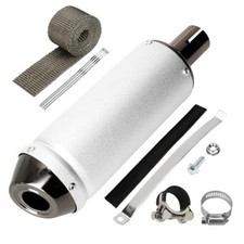 28mm Exhaust Muffler Silencer Compatible with 125cc 110cc 50cc 90cc Pit Silver