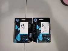 Lot Of 2 GENUINE HP 23 TRI-COLOR PRINTER INK CARTRIDGE DESKJET C1823D SEALED NEW