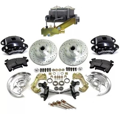 1964-72 A body Black Wilwood Power Brake Conversion Kit MANUAL master disc drum
