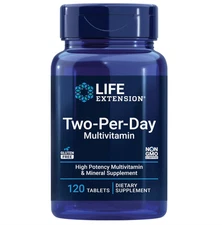 Life Extension Two-Per-Day Multivitamin - 120 Tablets x 4-pack