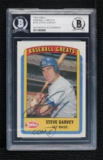 BAS 1990 Swell Baseball Greats Steve Garvey #103 BGS Authentic Auto 4f5