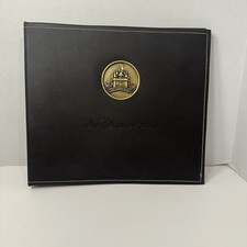 Walt Disney World Leather Photo Album Binder 12x12 Gold Castle Emblem Black
