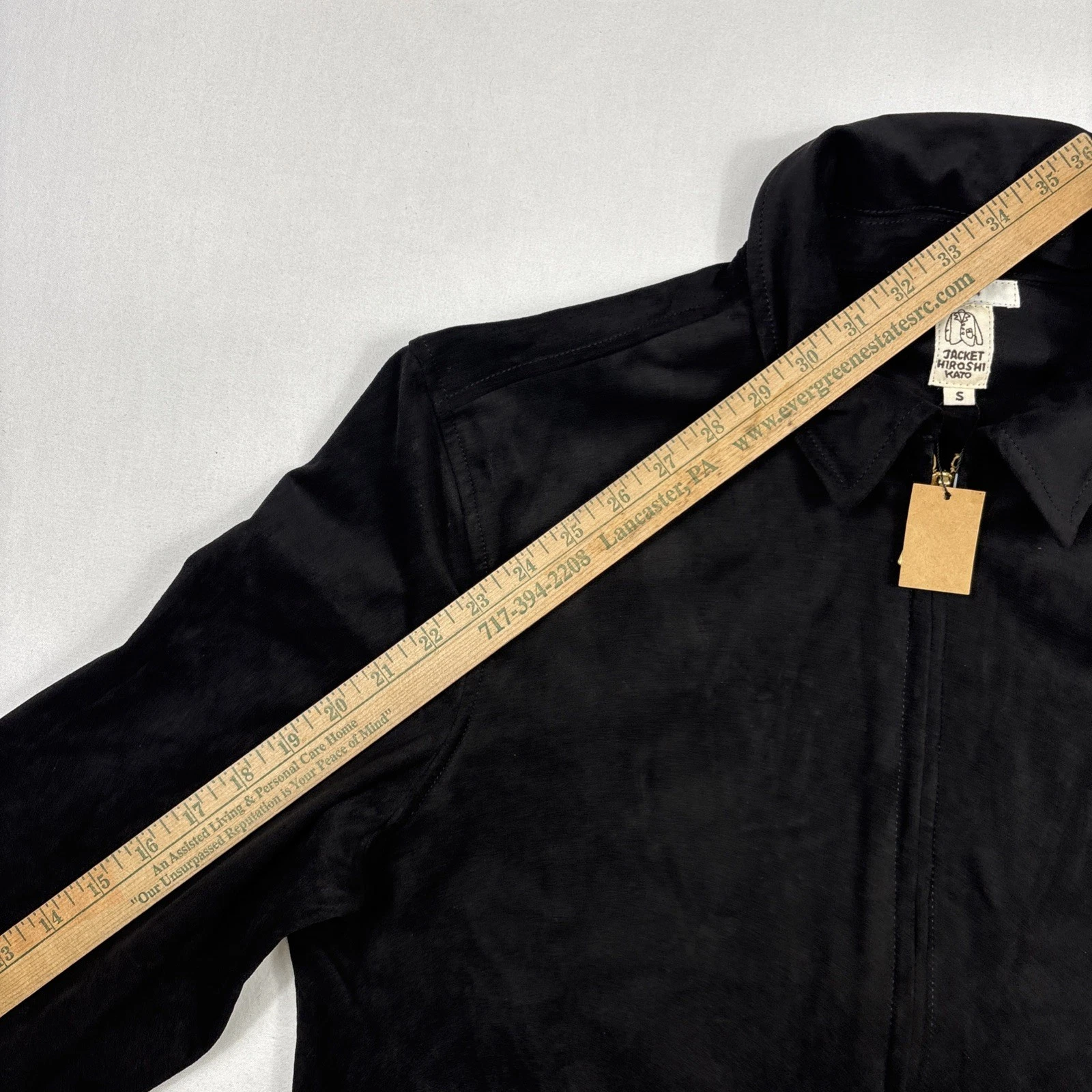 Hiroshi Kato The Propeller Velour Knit Jacket Men's S Jet Black Velvet NEW $458 - product detail image 9