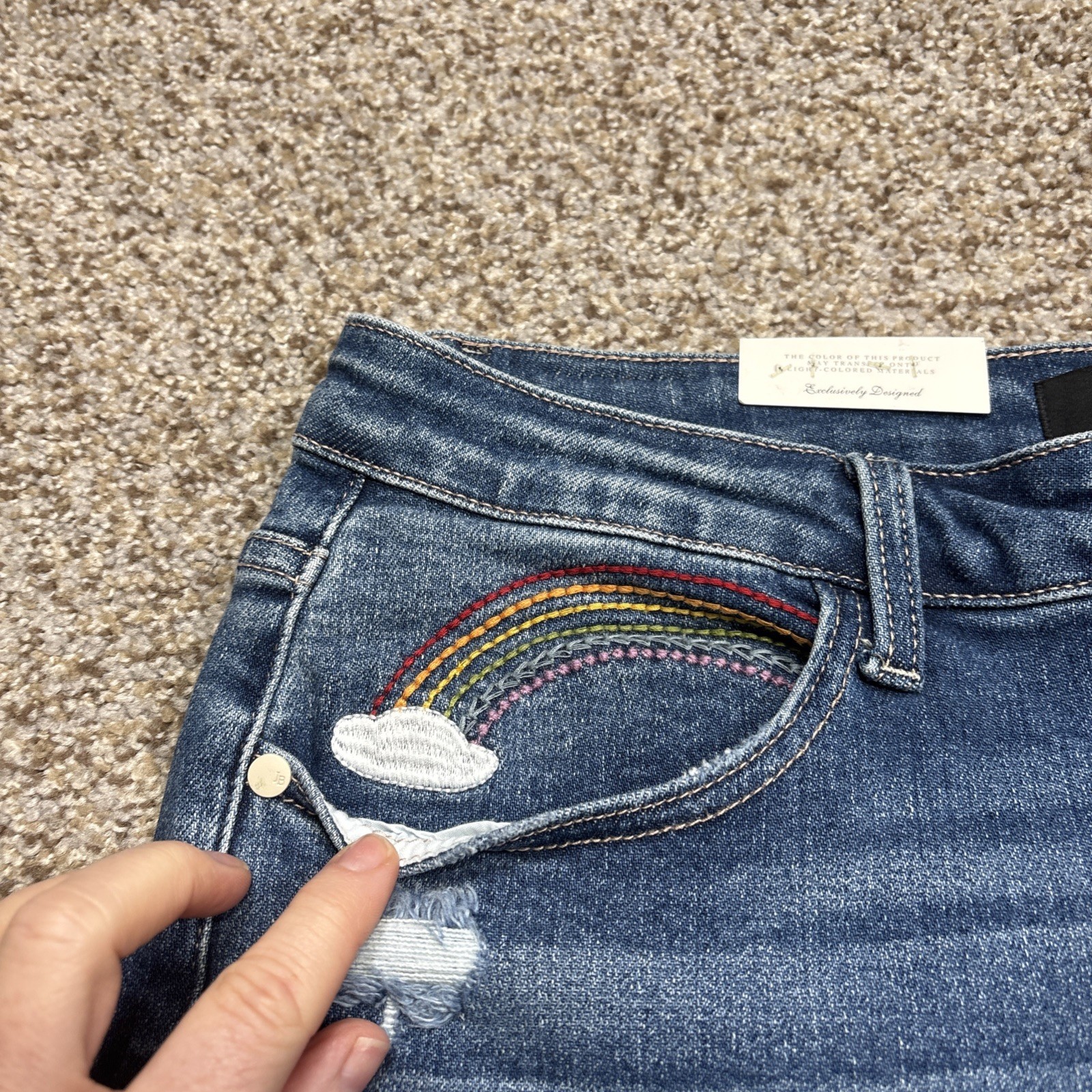 Judy Blue Straight Leg Jeans High Rise Womens 15/32 Fits 32 X 27.5 New With Tags - View 15