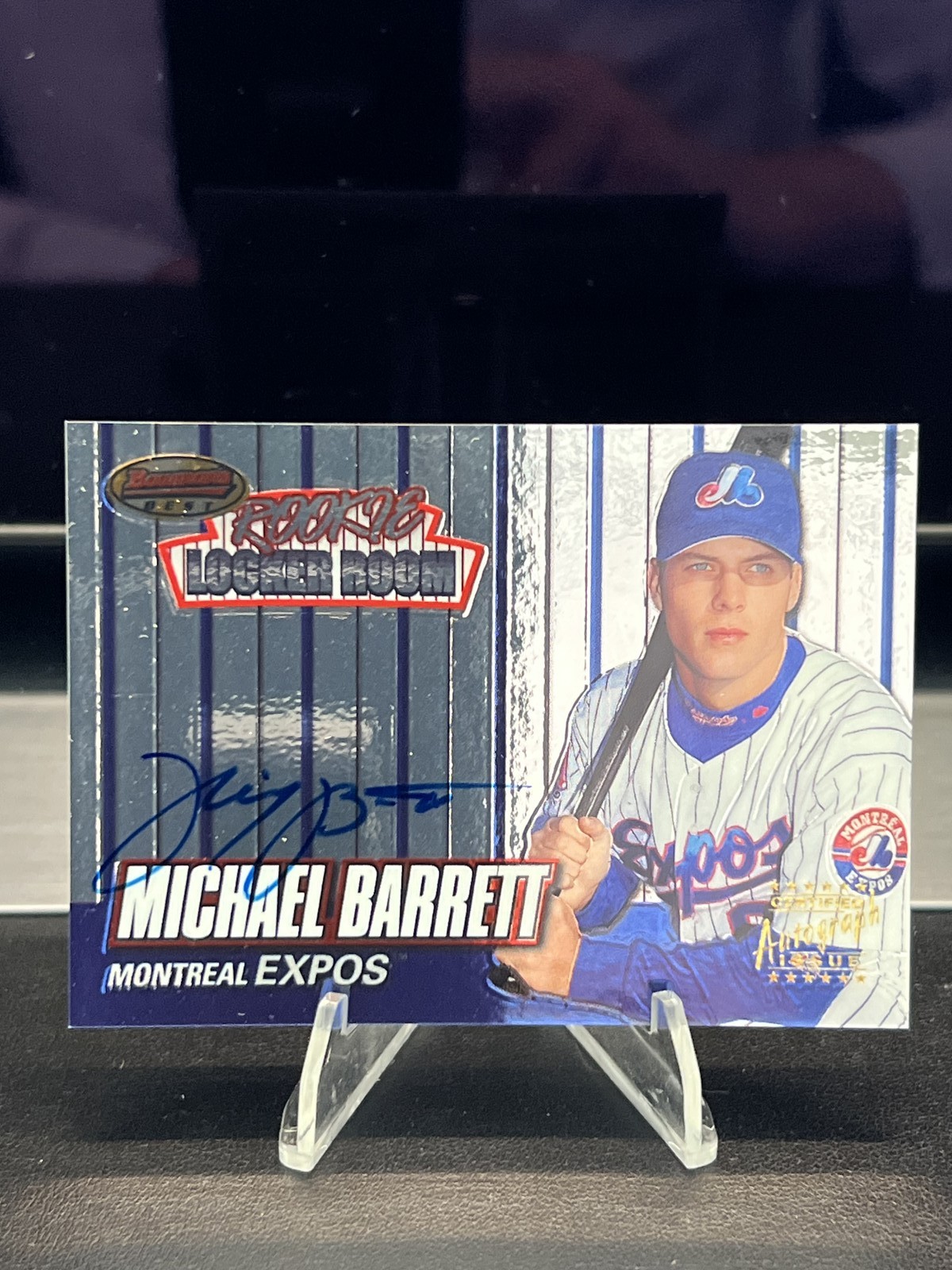 Michael Barrett #RA2 Baseball Cards 1999 Bowman Best Rookie Locker Room Autograph trading card — raw and PSA graded price guide