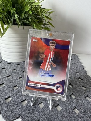 Pablo Barrios Auto 4/5 Topps Atlético Madrid SSP Autograph RARE