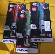 Little Kids Star Wars Lightsaber Bubble Wand Set 3-Pack, 0.68 fl oz Each