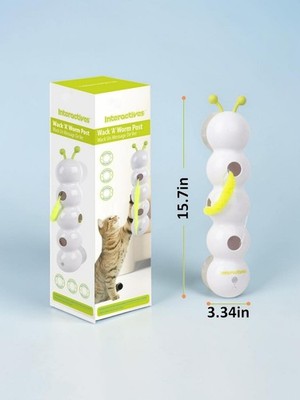 All For Paws Interactive Wack'A'Worm Post   Automated Cat Toy