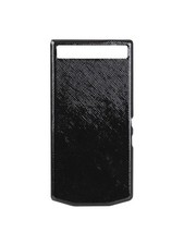Porsche Desgin Leather Battery Door Cover for Blackberry P'9982 Saffano Black