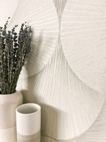 Newroom Vliestapete Taupe Palmblatt Glamour 3D Glanz Wohnzimmer Schlafzimmer