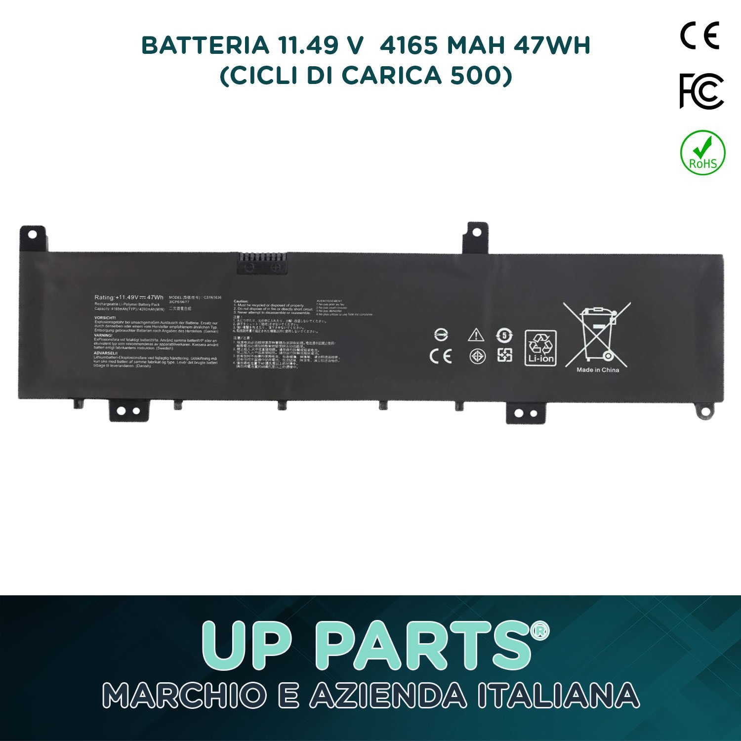 Ricambio Batteria Asus VivoBook Pro 15 N580VD C31N1636 Prezzo Top