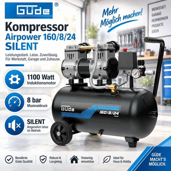 Güde FlüSter Kompressor Airpower 160/8/24 Silent Leise-image