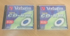 2 x Verbatim CD-RW 2 - 4x - 80MIN / 700MB Rewritable Blank CDRW NEW & SEALED
