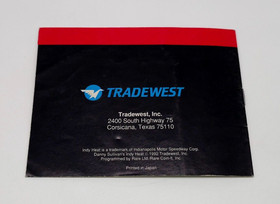 Indy Heat Nintendo NES Libretto Istruzioni Manuale USA