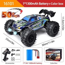 1/16 50km/h RC Monster Truck Car 4WD Remote Control Off Road Fast RC Cars RTR
