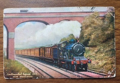 1904 Continental Express, in der Nähe von Brentwood, Great Eastern Railway Vintage Postkarte
