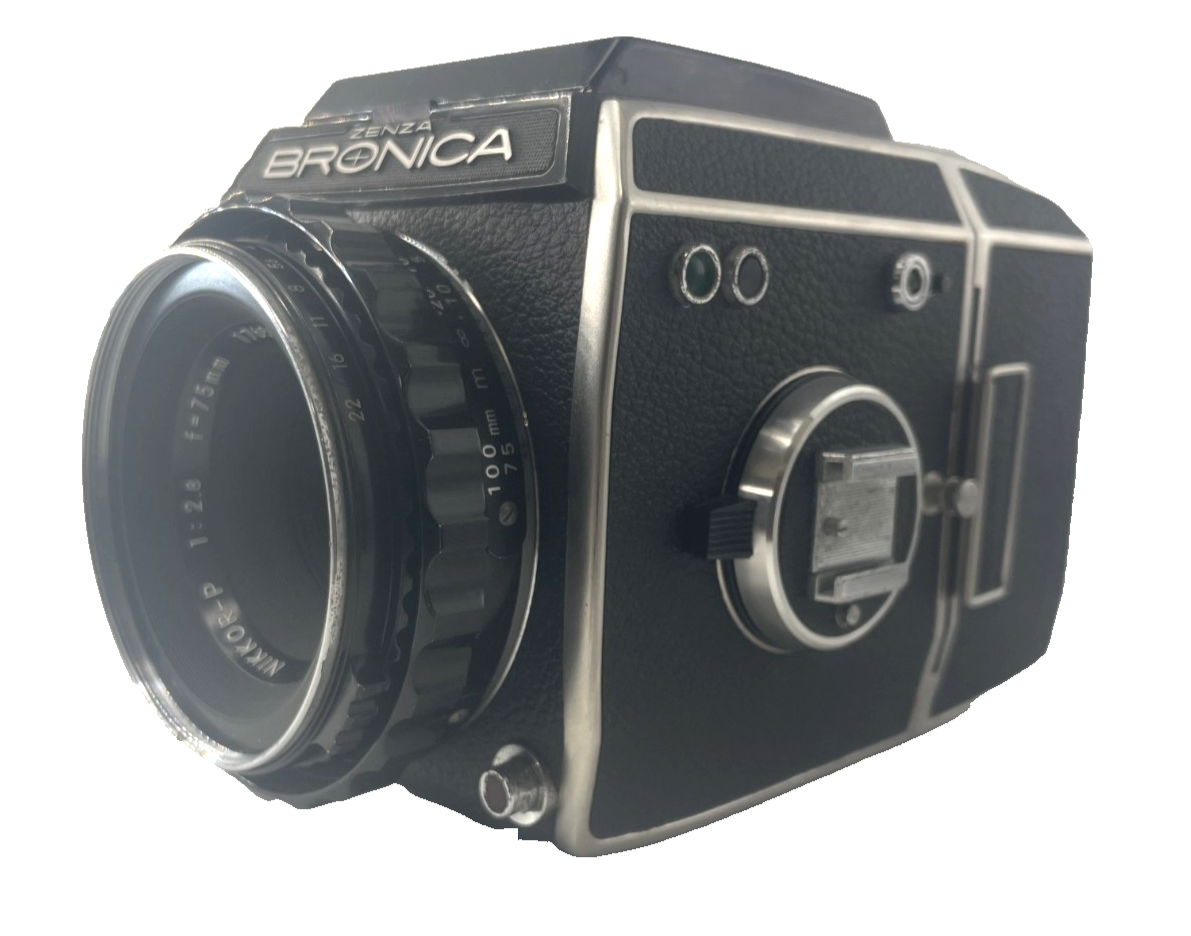 Zenza Bronica EC Black 6x6 Film Camera Nikkor P 75mm f/2.8 [ near 