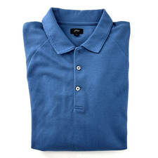 J. Crew Men s Tech Polo Coolmax Performance Blue Polo Size Large Textured Waffle