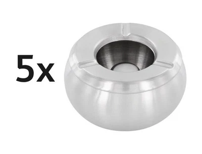 IUXPRESSO 5x Windaschenbecher 18/8 Edelstahl Matt - Robuste Sturm Aschenbecher