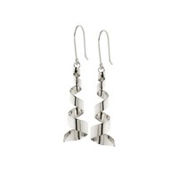 Paar OhrhäNger Ohrhaken Spirale GläNzend 925 Sterlingsilber Ohrringe Damen 7843