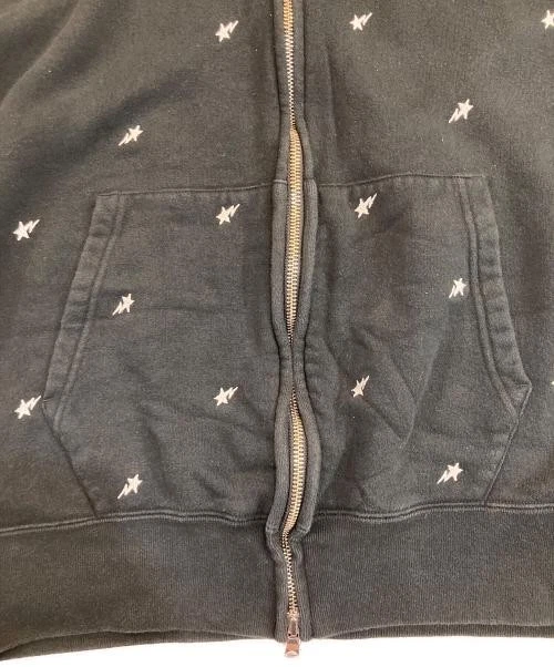 A BATHING APE (BAPE) Felpa con cappuccio e zip ricamata stella scimmia nera bambini adulti unisex pullover