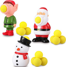 3 Pcs Christmas Ball Popper Toy Shooter with 15 Foam Balls