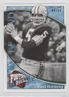 2009 Upper Deck Football Heroes Legend Blue 49/99 Paul Hornung #202 HOF 1s7