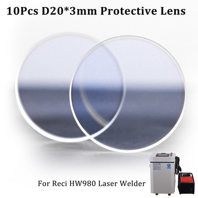 10pcs D20*3mm Protective Lens For Reci 1500W-3000W Laser Welding Machine