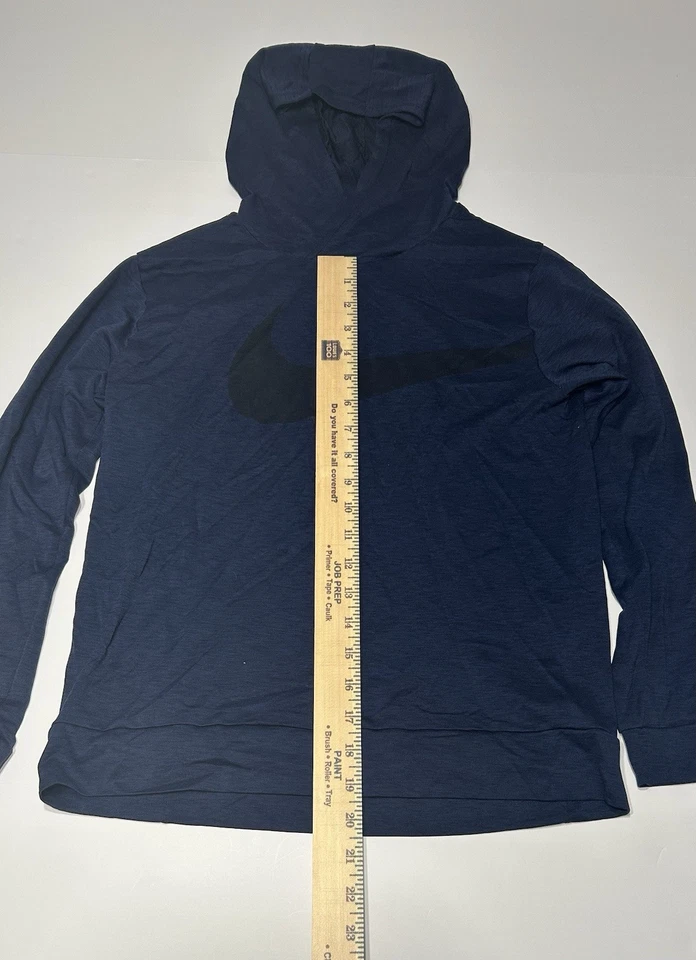 Nike Sudadera con Capucha Suéter Juvenil L Azul Marino Dri Fit Swoosh Pullover Ligero Niños Foto 2 de 4