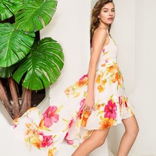 TWINSET Milano NWT Tropical Hibiscus Georgett...