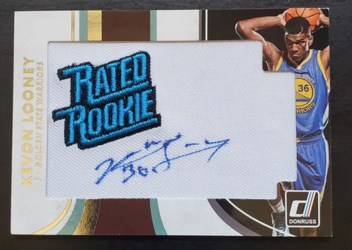 New Listing2015-16 Donruss Kevon Looney Rated Rookie Jumbo Patch Auto #35 Warriors