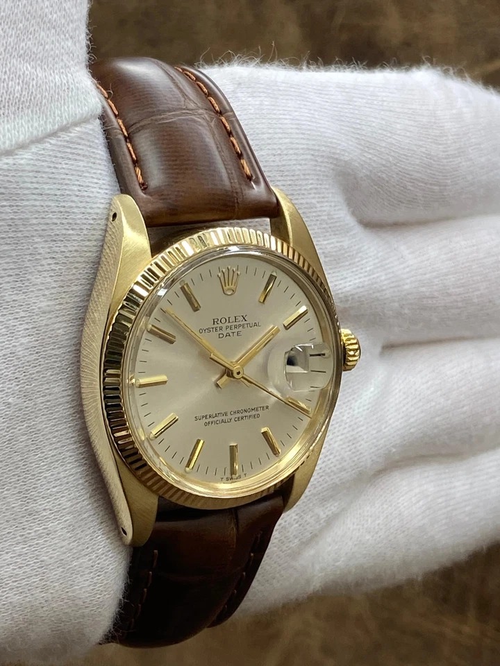 Rolex Oyster Perpetual Date 34mm 1503 Silver Dial Automatik Uhr - Bild 3 von 4