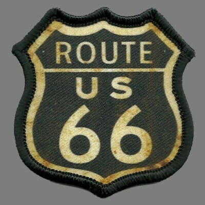 Route 66 Patch   Road Sign Patch   Travel Patch Iron On   Souvenir Patch
