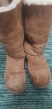 Ugg Tall Bailey Bow II Triple Triplet Boots Chestnut Women's Size 7