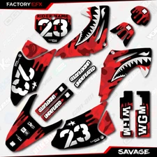 Red Camo Savage Racing Graphics Kit fits Honda CRF150 03-07 CRF 150 Decals