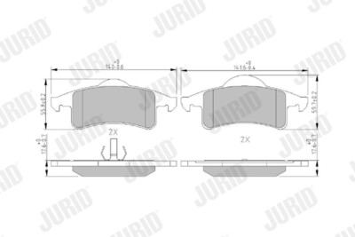 JURID 573374J brake pad set, disc brake for Jeep