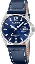 Orologio CALYPSO Uomo Analogico Cinturino Pelle Blu Cassa Acciaio _K5870-3