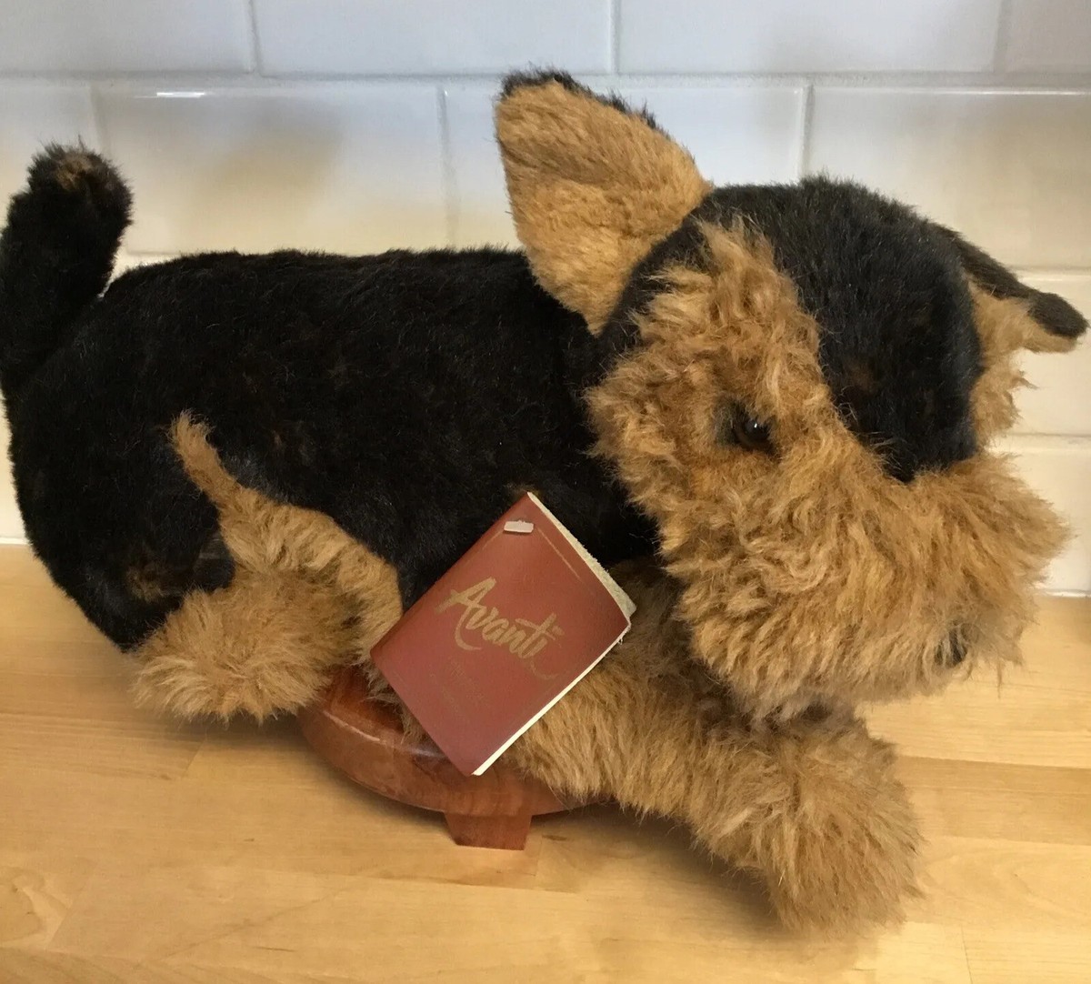 Vtg Plush Avanti Airedale Terrier Dog Realistic Stuffed Animal Applause Ltd  Ed