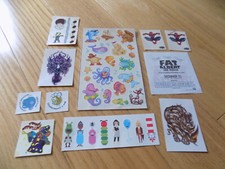 Vintage Lot of Temporary Tattoos Animals Spiderman dragon oreos