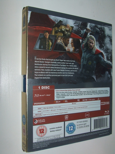 Thor - The Dark World BLU RAY with slipcover Phase 2 Marvel - Picture 2 of 3