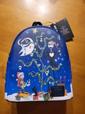 Loungefly Nightmare Before Christmas Jack Sally Tree Decorating Mini Backpack