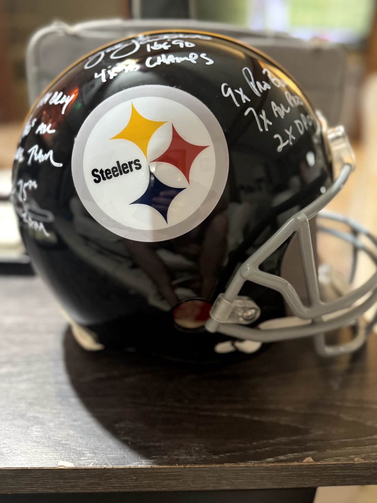 Jack Lambert Autographed Signed Pittsburgh Steelers Pittsburg Steelers Hand Official Game Issue Helmet w/ HOF In 