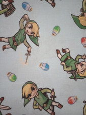 nintendo zelda link fun fabric 10.5 by 10 inch blue new