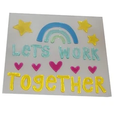 Gel Window Clings "Lets work together"