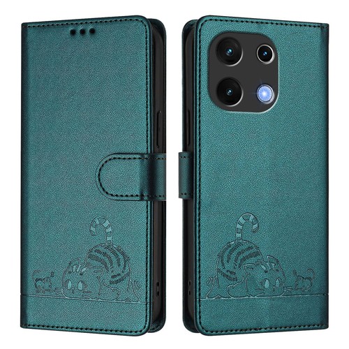 For UMIDIGI Note 100 Luxury Flip Leather Wallet Cat Pattern Card Slot Case Cover - 第 26/28 張圖片