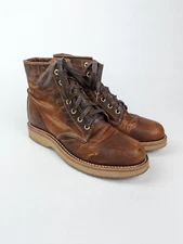 CHIPPEWA Womens Sz 8 Plain Toe Service Boot Tan Renegade Leather Style 1901W25