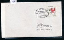 101975) Bahnpost Ovalstempel Hamm - Frankfurt ZUG 39224 II e, Brief 1992